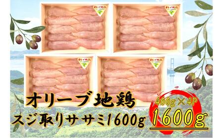 オリーブ地鶏 スジ取りササミ 1600g | 国産 オリーブ地鶏 地鶏 ささみ タンパク質 人気 筋取り 人気 オリーブ 地鶏 ささみ ササミ 人気