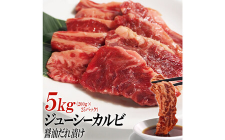 ジューシーカルビ醤油だれ漬け5kg（200g×25）