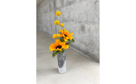 庵治石 花瓶 COLUMN wave