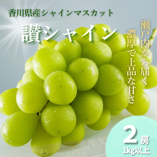 香川産 シャインマスカット「讃シャイン」2房(1kg以上)