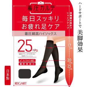 [メディックピエドシリーズ]着圧綿混ハイソックスMサイズ ブラック ソックス くつした 靴下 日用品 美容 着圧ソックス 生活用品 健康用品 健康グッズ スポーツ 旅行 トラベル