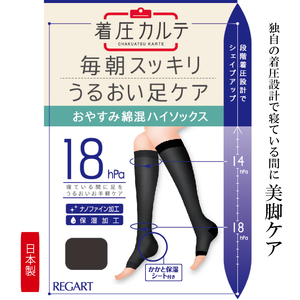 [メディックピエドシリーズ]おやすみ綿混ハイソックス Mサイズ ネイビー ソックス くつした 靴下 日用品 美容 着圧ソックス 生活用品 健康用品 健康グッズ スポーツ 旅行 トラベル