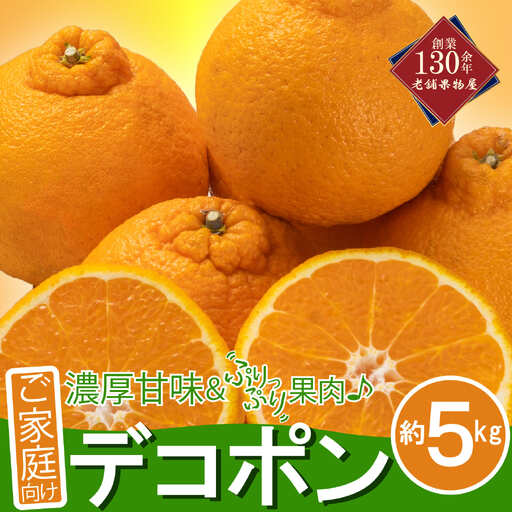 [2027年3月中旬以降発送開始]ご家庭向け!濃厚甘味の「デコポン」約5kg