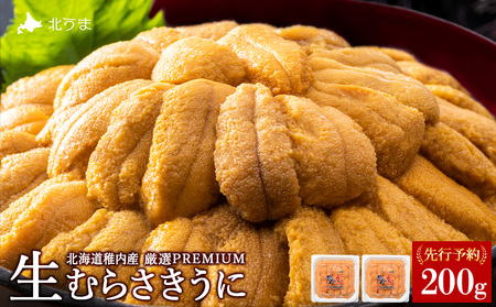 [うにの名産地稚内市]最北端の生むらさきうに2パック(100g×2)