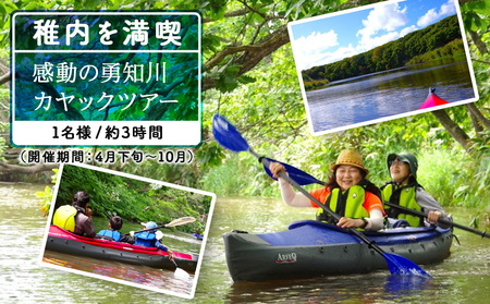 カヤックで日本海を目指そう!感動の勇知川カヤックツアー1名様