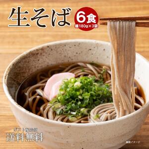 生そば 麺のみ 6食(180g×3袋)|そば 生麺