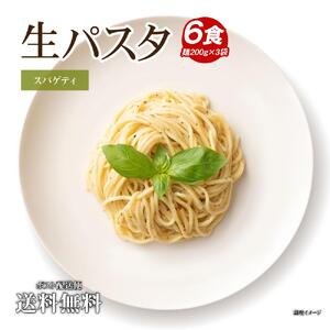 生パスタ 麺のみ 6食(200g×3袋)スパゲティ |パスタ麺 生麺 もっちり