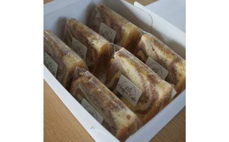 [Cafe悠花]カットシフォンケーキ マーブル 6個セット