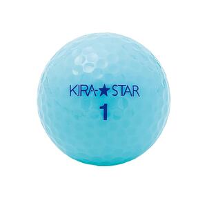 ゴルフ ボール カラーボール KIRA STAR 12球入 1ダース[カラー:アクア]キャスコ KASCO 高弾道 ユニセックス 初心者 かわいい 2ピース 1コア 1カバー 見える ソフト ヘッドスピード さぬき市