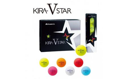 ゴルフボール KIRA STAR V 12球入 2ダース (計24球)[イエロー]ゴルフ キャスコ kasco