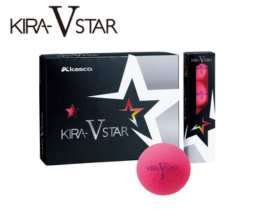 ゴルフボール KIRA STAR V12球入 2ダース (計24球)【ピンク】ゴルフ キャスコ kasco