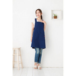 【ネイビー】サロペットエプロン（撥水・撥油）