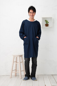 【ネイビー】メンズラグラン割烹着