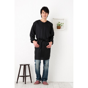 【ブラック】スタイリッシュラグランメンズ割烹着