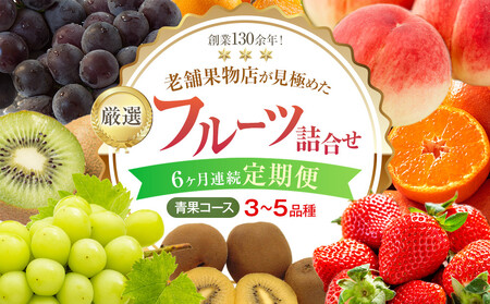 【6ヶ月連続定期便】創業130余年！旬を見極めた、厳選フルーツ詰合せ【青果コース】3～5品種