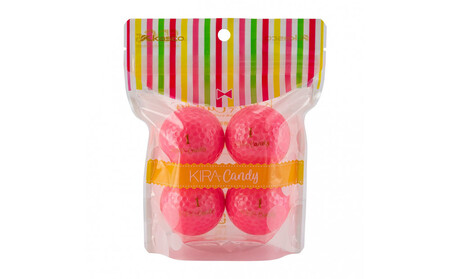 ゴルフボール KIRA candy ピンク 12球入 (4個×3袋）レディース キャスコ kasco