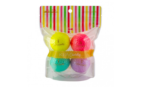 ゴルフボール KIRA candy 4色 12球入 (4個×3袋)レディース キャスコ kasco