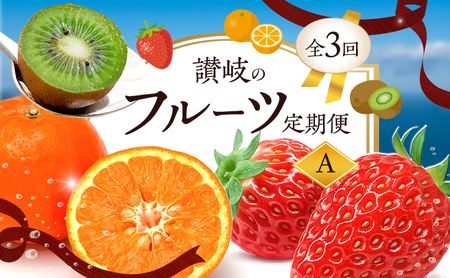 [2月、7月、11月に発送]讃岐のフルーツ定期便 A(全3回)[さぬきひめ苺][温室さぬき小原紅(紅みかん) ][さぬきキウイっこ]