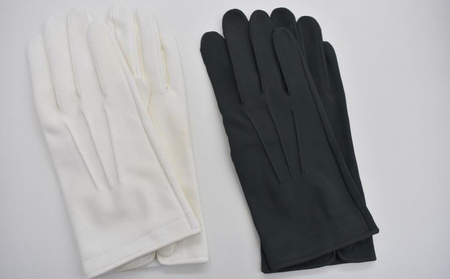 礼装用鹿セーム革手袋(ドレスグローブ)M-13 黒 24cm