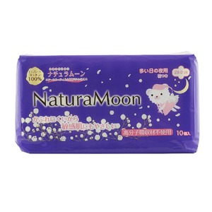 ナチュラムーン生理用品　夜用羽付き10個入×6個