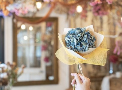 [ふるさと納税] 三豊市 紫雲出山 あじさい 5本 ドライフラワー 花 雑貨 インテリア 壁掛け 観賞 玄関 かわいい オシャレ お祝い プレゼント 贈り物 ギフト お取り寄せ 香川県 送料無料 秋 旬