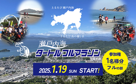 第43回瀬戸内海タートル・フルマラソン全国大会参加権 1名様(フルの部) マラソン 瀬戸内 小豆島 フル 参加権 タートルマラソン 土庄