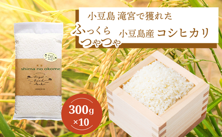 【 小豆島 】小豆島 滝宮で獲れたふっくらつやつや 小豆島産 コシヒカリ 300g×10個 こしひかり お試し 少量 小分け お米 米 白米 精米 もっちり 甘み 3kg 香川 香川県 土庄 土庄町