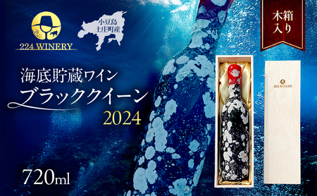 [小豆島・土庄町産] 海底貯蔵ワイン木箱入り 赤 ブラッククイーン 2024(720ml・1本)
