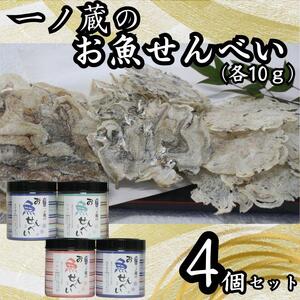 お魚せんべい 4個セット(ちりめん10g×2、いわし・いりこ各10g)
