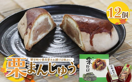 東條菓子店の栗まんじゅう12個 まんじゅう 栗饅頭 香川県 琴平町
