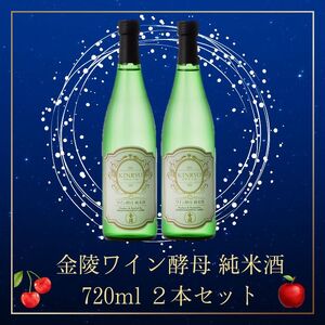 金陵ワイン酵母 純米酒 720ml 2本セット[H-31]