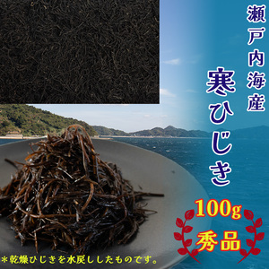 [秀品][松山市中島産]寒ひじき 100g 天然 ひじき 乾燥ひじき 海産物 海藻 寒ひじき 煮物 貴重 ひじき 無添加 ひじき サラダ 鉄分 国産 愛媛 松山 瀬戸内[OG0012]