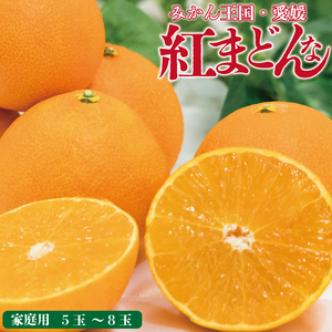 [先行予約][2025年11月下旬以降順次発送]数量限定 紅まどんな 家庭用 オリジナル箱 〇等級 5玉ー8玉 ベニマドンナ べにまどんな 愛媛県 松山市[VEG0012]