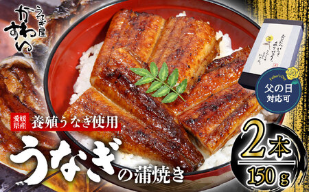 [父の日ギフト対応可][うなぎ屋かわすい]愛媛県松山市養殖うなぎを使用!うなぎ蒲焼 2本 (1尾:150〜169g) |うなぎ うなぎ うなぎ うなぎ うなぎ うなぎ ウナギ ウナギ 鰻 鰻 [KWS007F]