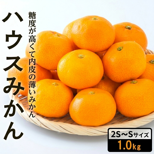 [7月下旬頃から順次発送]ハウスみかん 2S~Sサイズ 1.0kg 化粧箱 秀品 (青秀以上) | 愛媛県産 みかん 蜜柑 オレンジ 柑橘 果物 フルーツ 秀品 化粧箱 お取り寄せ おすすめ 愛媛県 松山市