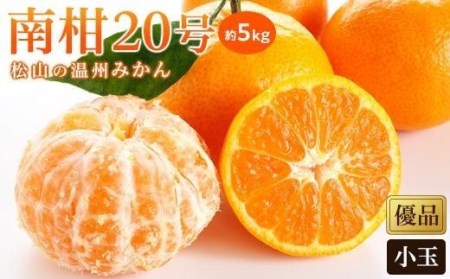 [12月中に発送予定]温州みかん「南柑20号」[優品・小玉]約5kg ( 愛媛産 愛媛県産 国産 愛媛みかん 愛媛蜜柑 ミカン みかん ミカン mikan 蜜柑 柑橘 フルーツ 果物 くだもの お取り寄せ 産地直送 数量限定 人気 おすすめ 愛媛県 松山市 送料無料 )[KK0551]