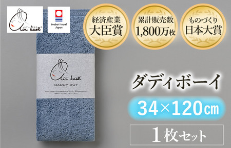 （今治タオルブランド認定品）エアーかおる　ダディボーイ　エニータイムタオル　１枚（マウンテンブルー）【I002230ST1MB】浅野撚糸　スーパーZEROⓇ