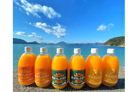 「島育ち」柑橘ジュース(丸大青果大三島町)(でこかんジュース500ml×2本、温州みかんジュース500ml×2本、きよみジュース 500ml×2本 計6本) [VB00710]