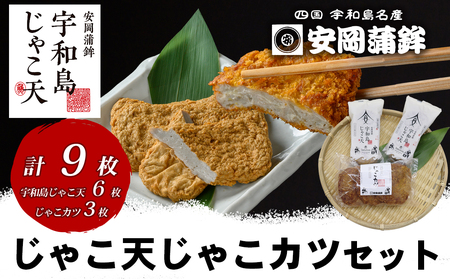  ＼10営業日以内発送／ じゃこ天 3枚×2袋 じゃこカツ 3枚×1袋 セット 安岡蒲鉾店 天ぷら 小魚 すり身 練り物 ねりもの 練り製品 さつま揚げ 冷蔵 惣菜 フライ おでん 具 出汁 だし 小分け 酒 おつまみ 肴 魚肉 水産 加工品 特産品 郷土料理 国産 愛媛 宇和島 C010-020008