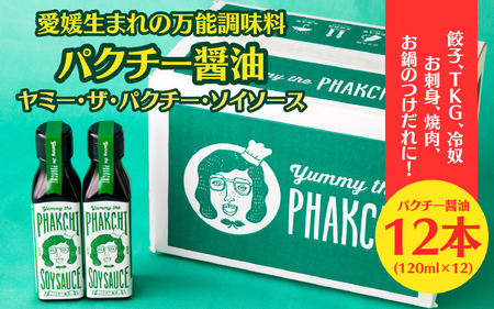 パクチー醤油 オリジナル 12本 セット 旭合名会社 パクチー 醤油 コリアンダー ごま油 ニンニク 万能 調味料 国産 愛媛 宇和島 J036-052012