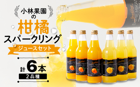 小林果園の柑橘スパークリングジュースセット(2品種・計6本)[C24-28]