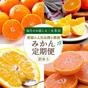 [発送月固定定期便]愛媛の人気品種を厳選! みかん定期便(訳あり)全8回[H25-117]