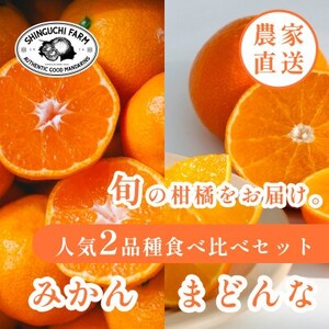 2025年発送 愛媛みかん旬の食べ比べ みかん2kg・まどんな2kg[D70-36]