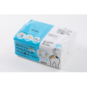 わんちゃん・にゃんちゃんのペット用ペーパー(400枚×20パック入)[D87-1]