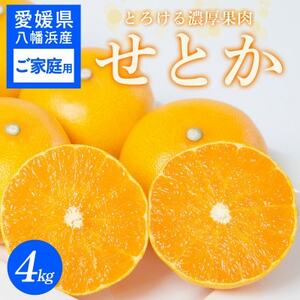【ご家庭用】せとか 4kg みかん 愛媛県 八幡浜産市 西宇和地区 柑橘の女王【C25-298】【1712733】