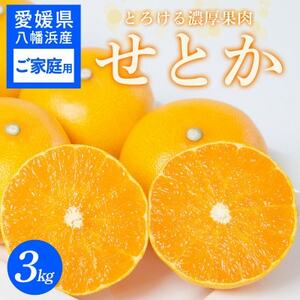 [ご家庭用]せとか 3kg 愛媛県 八幡浜産市 西宇和地区 柑橘の女王[C25-337]