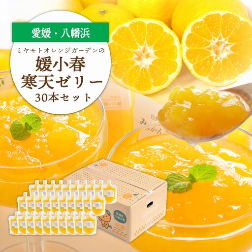 ゲル化剤・pH調整剤不使用!愛媛産 媛小春寒天ゼリー 30本セット【H25-238】【1630020】 YWTAP179