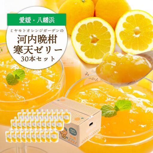ゲル化剤・pH調整剤不使用!愛媛産 河内晩柑寒天ゼリー 30本セット【H25-239】【1630027】 YWTAP180
