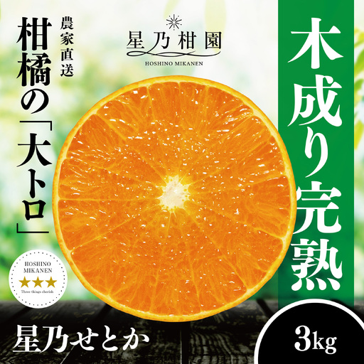 【三つ星ブランド】星乃せとか(3kg)【D45-93】【1625776】 YWTAZ055