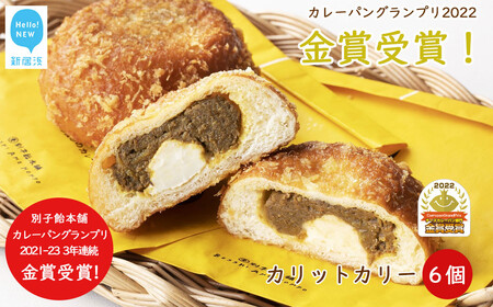 カレーパン グランプリ金賞受賞 カリットカリー 6個(3種×2個) 詰合せ 冷凍 温めるだけ カレーパン 